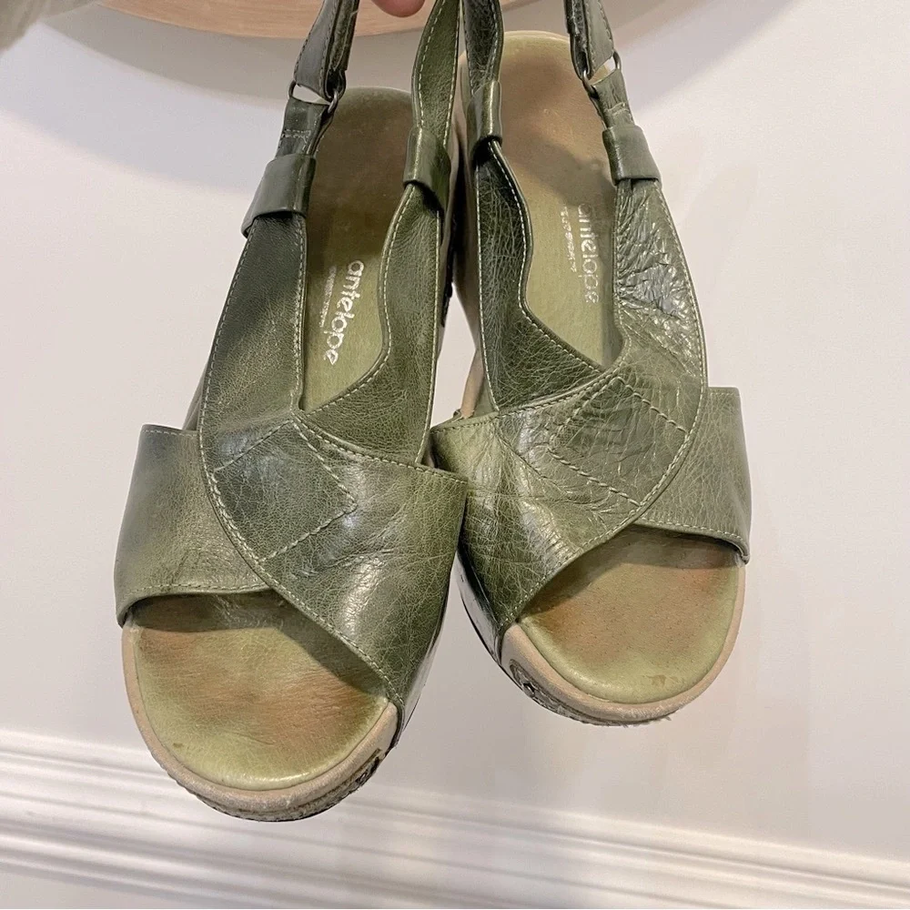 Antelope Woman's  Leather Wedge Sandals Sz39